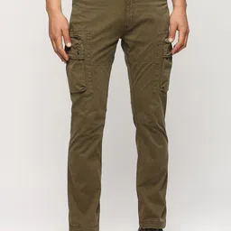 Pepe Jeans Men Mid-Rise Slim Fit Cargos Trousers-image-94