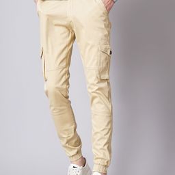 PAUL STREET Men Smart Slim Fit Mid-Rise Cotton Joggers-image-61