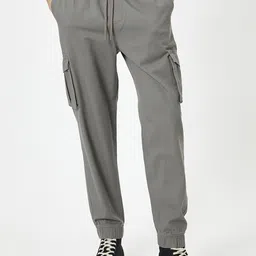 Koton Men Mid-Rise Slim Fit Cotton Cargos Trouser-image-36