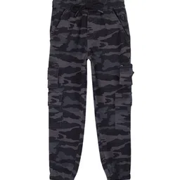 Gini and Jony Boys Camouflage Printed Slim Fit Cargos Trousers-image-17