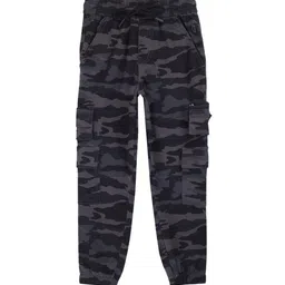 Gini and Jony Boys Camouflage Printed Slim Fit Cargos Trousers-image-57