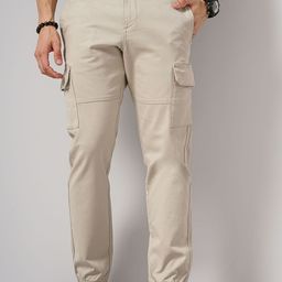 Celio Men Mid-Rise Slim Fit Cargos Trousers-image-47