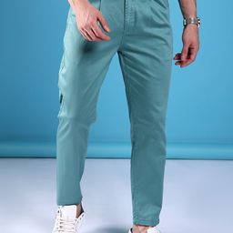 The Indian Garage Co Men Slim Fit Mid-Rise Pleated Trousers-picture-3