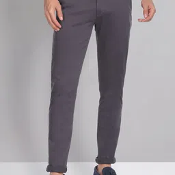 AD By Arvind Men Flat-Front Slim Fit Mid-Rise Chinos Trousers-image-69