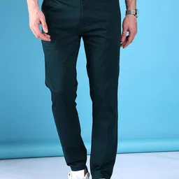 The Indian Garage Co Men Slim Fit Mid-Rise Trousers-image-97