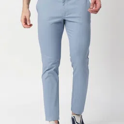 Basics Mid Rise Tapered Fit Cotton Trousers-image-59