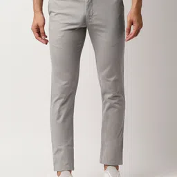 Basics Men Grey Tapered Fit Chinos-picture-27