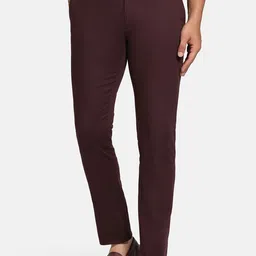 Blackberrys Men Skinny Fit Mid-Rise Flat-Front Trousers-image-28