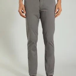 Indian Terrain Men Brooklyn Slim Fit Cotton Formal Trousers-image-58