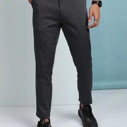 HIGHLANDER Men Mid-Rise Tapered Fit Cotton Chinos Trouser-picture-50