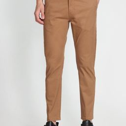 Flying Machine Men Tapered Fit Mid-Rise Plain Cotton Chinos-image-91
