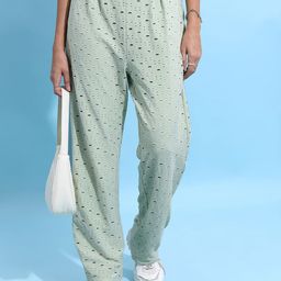 KETCH Women Schiffli Regular Fit Trousers-image-5