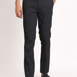 Turtle Men Smart Micro Ditsy Printed Cotton Tapered Fit Chinos-image-84