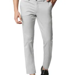 Basics Mens Cotton Tapered Fit Plain Chinos Trousers-image-14