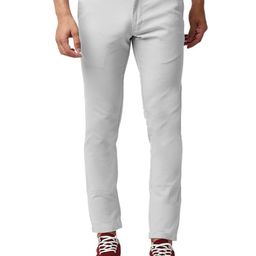 Basics Men Skinny Fit Mid-Rise Cotton Casual Denim Chinos Trouser-image-37