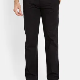 Octave Men Mid-Rise Flat-Front Cotton Chinos Trousers-image-16