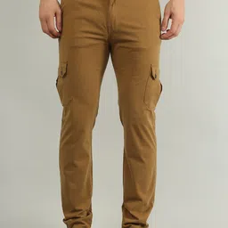 TIM PARIS Men Slim Fit Easy Wash Flat-Front Cargos-image-55