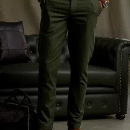 Andamen Men Ultra Mid-Rise Cotton Herringbone Chinos-image-40