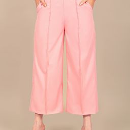 BLUEBIRD Women High-Rise Pleated Culottes Trousers-image-50