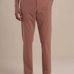 Andamen Men Pink Solid Chinos-image-26