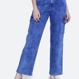 FCK-3 Women High-Rise Clean Look Stretchable Cargos Jeans-image-29