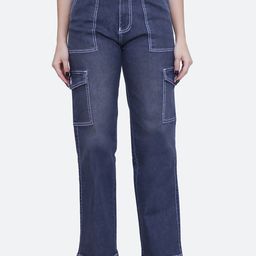 FCK-3 Women High-Rise Clean Look Stretchable Cargos Jeans-image-72