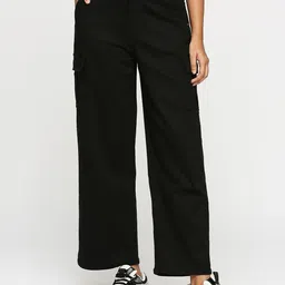 Pepe Jeans Women Straight Fit High-Rise Cotton Denim Parallel Trousers-image-12
