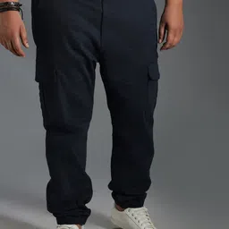 Freeform by High Star Men Relaxed Straight Fit Cotton Joggers Trousers-image-64