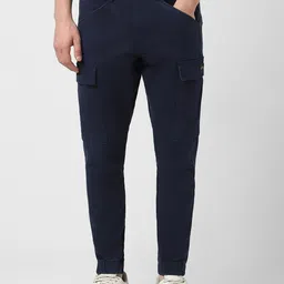 Peter England Men Smart Jogger Fit Cargos Trousers-picture-40