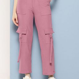 Aarika Girls Smart Flared Cargos Trousers-image-95