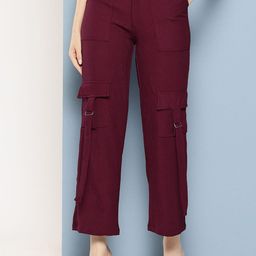 Aarika Girls Smart Flared Chinos Trousers-43