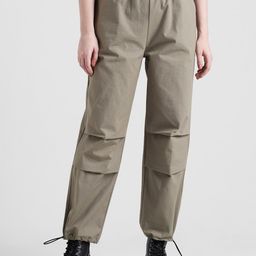 ONLY Women High-Rise Pure Cotton Parachute Trousers-image-32