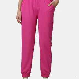 Popwings Women Smart Mid Rise Loose Fit Joggers-image-68