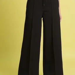 Bene Kleed Women High-Rise Pleated Chinos Trousers-image-77