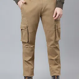Woodland Men Mid-Rise Regular Fit Cotton Joggers-image-63
