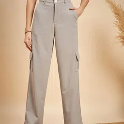 MINT STREET Women Relaxed Cargos Trousers-picture-33