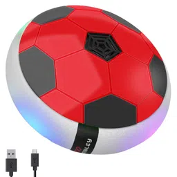 WEMBLEY Kids Hover Football Soccer Disc Pneumatic Indoor Ball Toy with Lights-image-8
