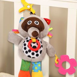Baby Moo Grey & White Star's Favourite Hanging Pulling Toy With Teether-33