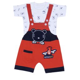 BAESD Infants Printed Cotton Dungaree With T-Shirt-10