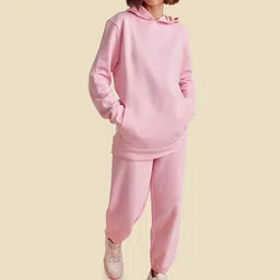 Muvazo Women Mid-Rise Training or Gym Fleece Relaxed-Fit Joggers-image-58