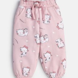 JusCubs Infant Girls Printed Cotton Mid-Rise Joggers-image-86