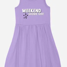 M&H Juniors Girls Typography Printed Fit & Flare Dress-image-33
