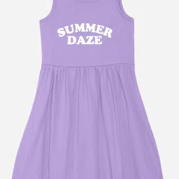 M&H Juniors Girls Typography Printed A-Line Dress-picture-42