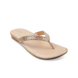 Mochi Women Pink Embellished Open Toe Flats-image-82
