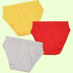 NUSYL Boys Pack of 3 Pure Cotton Basic Briefs-picture-6