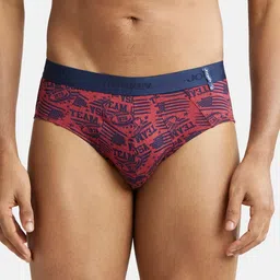 Jockey Men Red Printed Basic Briefs-image-36