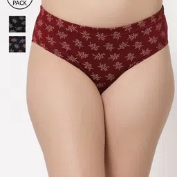 Floret Women Pack Of 3 Assorted Basic Briefs-image-80