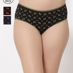 Floret Women Pack of 3 Assorted Basic Briefs-picture-38