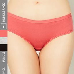 Ginger by Lifestyle Women Pack Of 3 Anti bacterial Basic Briefs-image-64