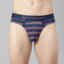 Force NXT Men Assorted Striped Super Combed Cotton Premium Brief-image-9